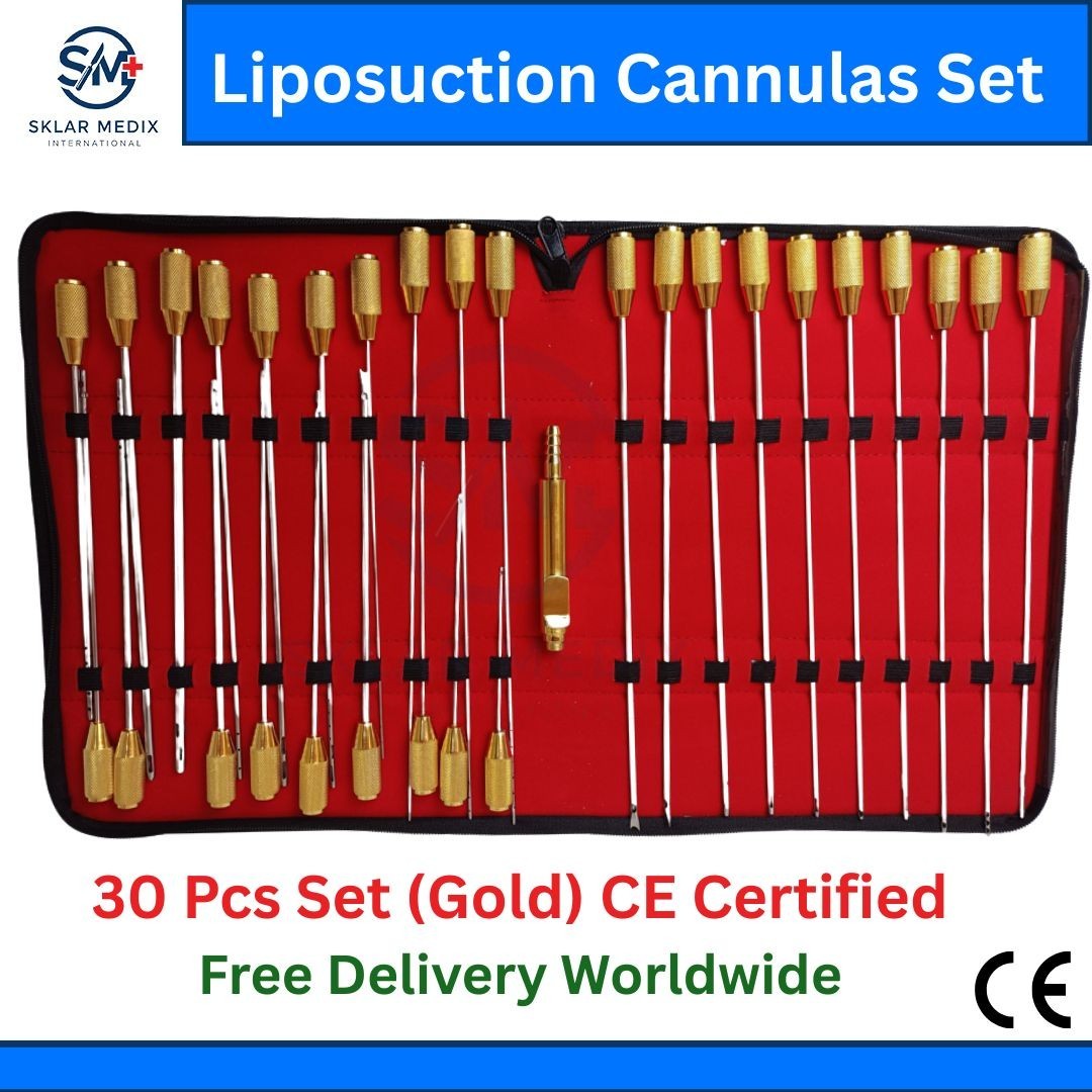Liposuction Cannulas Set with Handle 30 Pcs , Cosmetic Surgery , Premium Quality