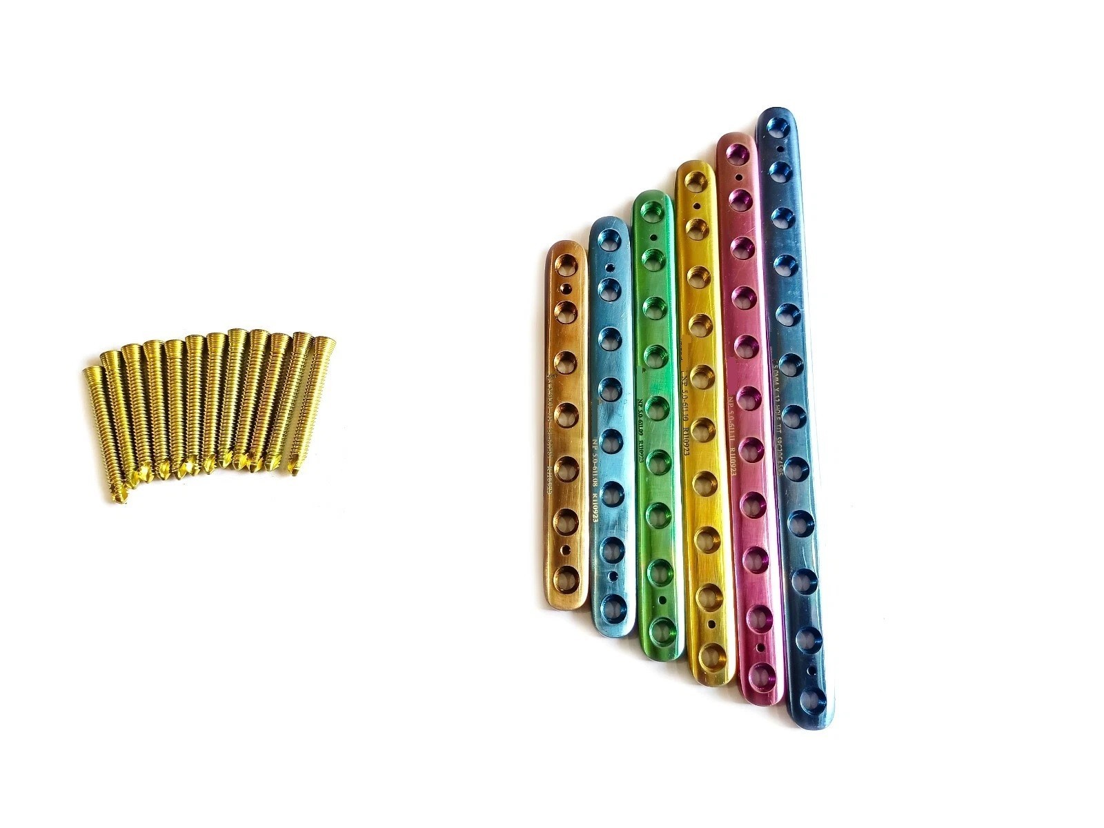Titanium LCP 5.0mm Narrow Plate set of 6Pcs and 5mm LCP screw 50Pcs instrument