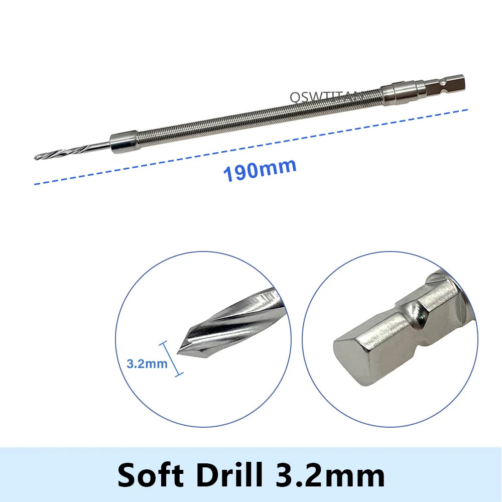 Flexible Drill Bit Soft Drill Reconstruction Plate Operation Orthopedic Tool