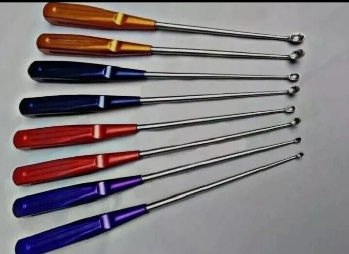 2 Sets Bone Cervical Curettes Spine Orthopedics Spine Instruments 8 Pcs