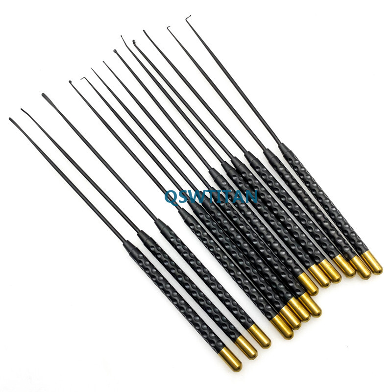 1pc Micro Nerve Vessel Hook Spatula Dissectors 21cm Curette Nerve instrument