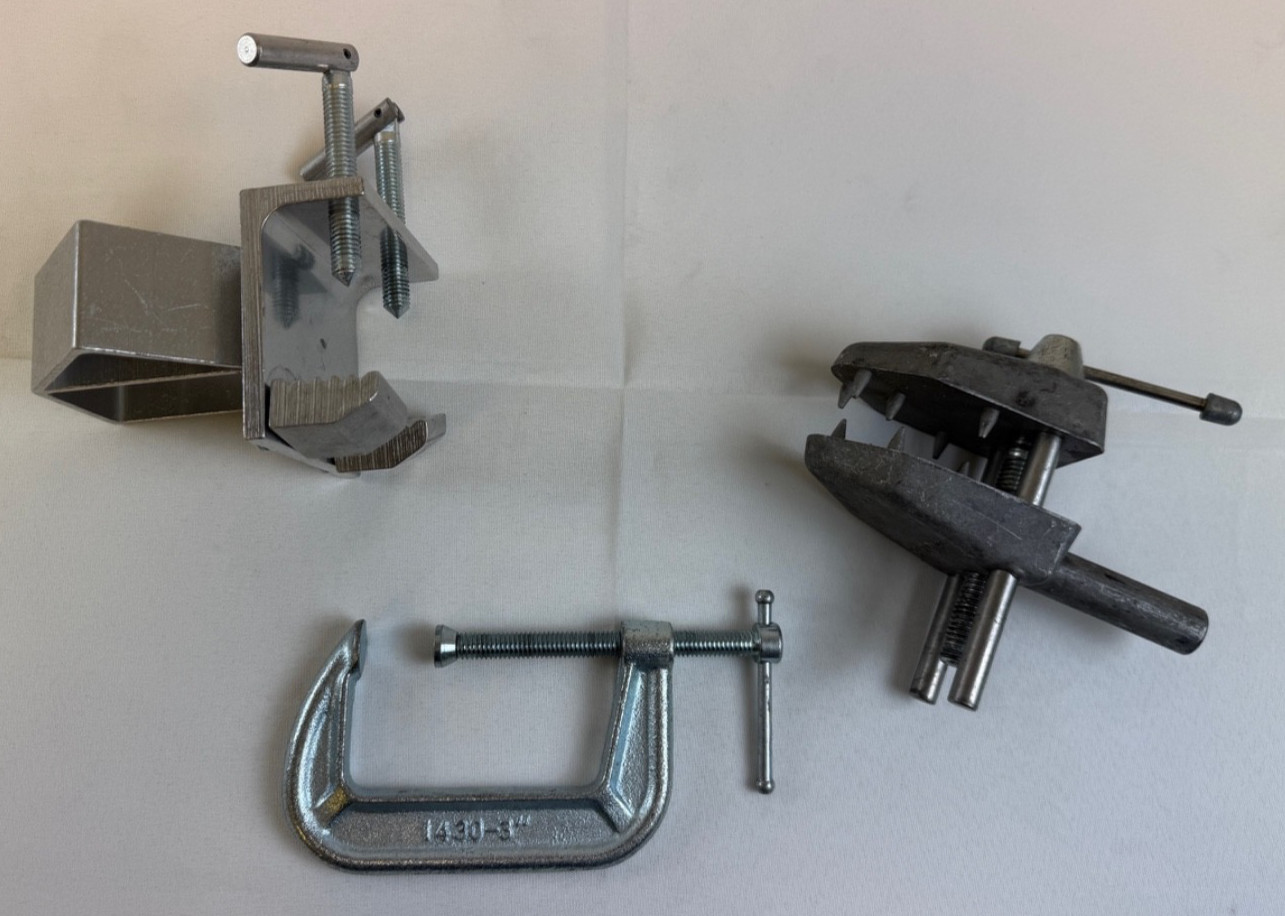 Lot of 3 Sawbones Shoulder Scapula Clamp Bone Clamp & Screw Set w/ C-Clamp Ortho