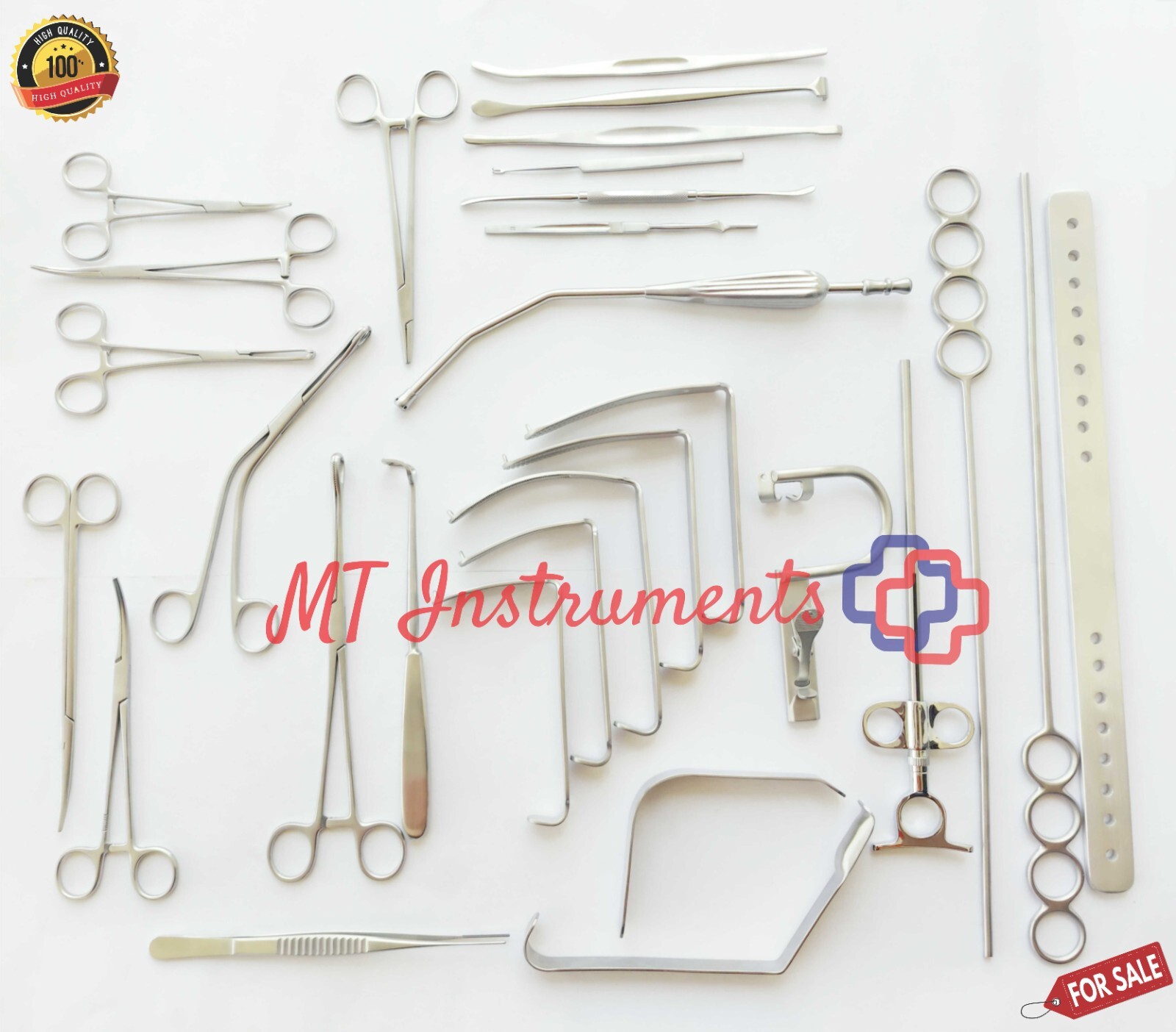 Tonsillectomy Instruments Complete Set of 29 Pcs ENT Tonsil Removal Surgery CE