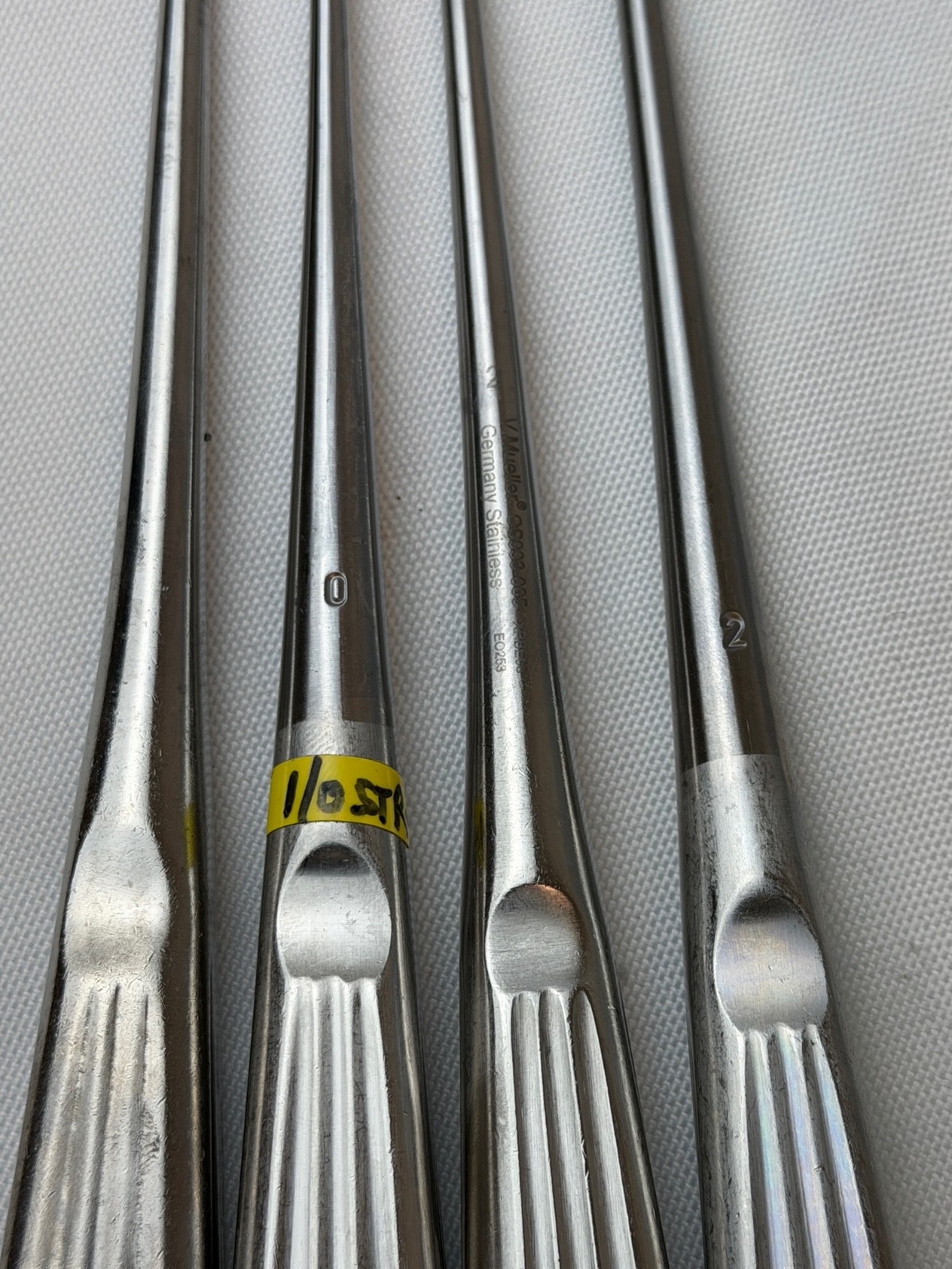 Set of 9 Millennium 9″ Brun Bone Curettes Reverse & Forward Angle Straight Neuro