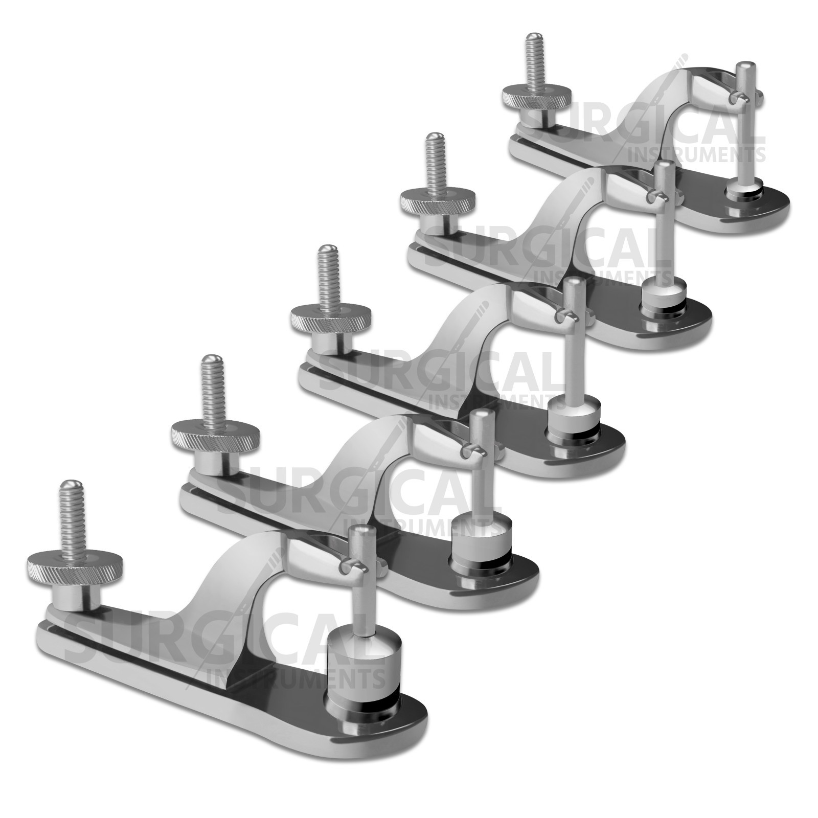 Bell-Type Pediatric Surgical Clamp 5 Pcs Set 1.1, 1.2, 1.3, 1.4, 1.6cm German Gr