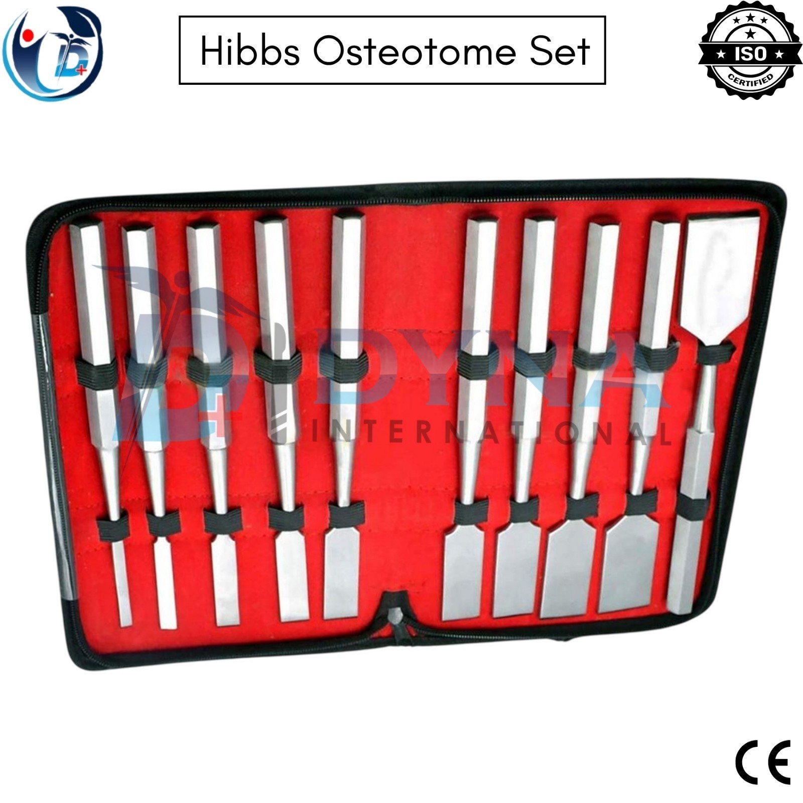 Hibbs Osteotome Orthopedic – 10 Pcs Set Premium Quality Surgical Instruments CE