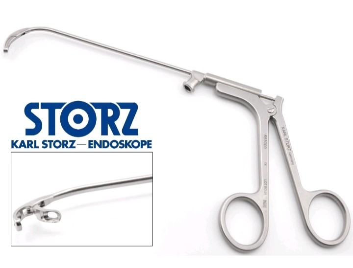 KARL STORZ 653000 HEUWIESER Antrum Grasping Forceps, Fixed Jaw Curved Down 90°