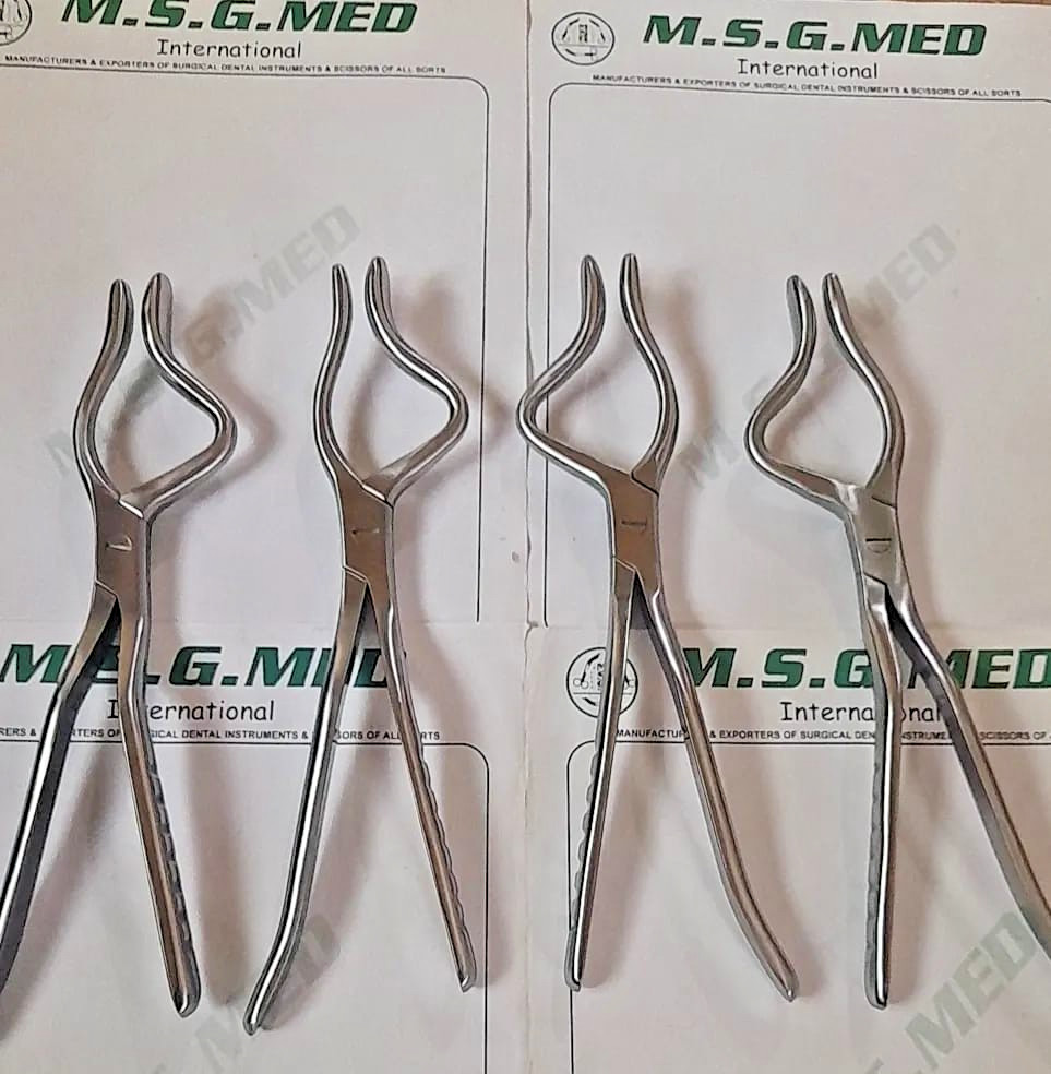 Rowe Maxillary Disimpaction Forceps 22.5cm Left & Right 2PCS Set Oral Surgery SS