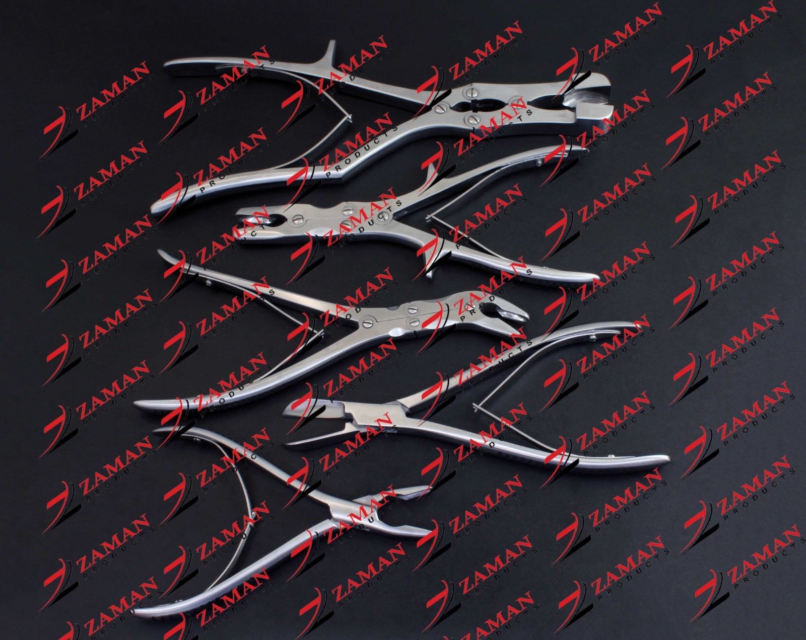 Bone Rongeur Set Of 5 PCs Surgical And Orthopedics instruments By Zaman Products