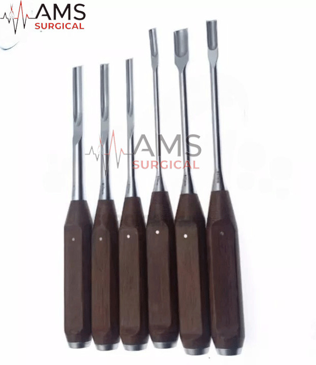 Periosteal Bone Elevator Fiber Handle Set of 6 Pcs Orthopedic Instruments