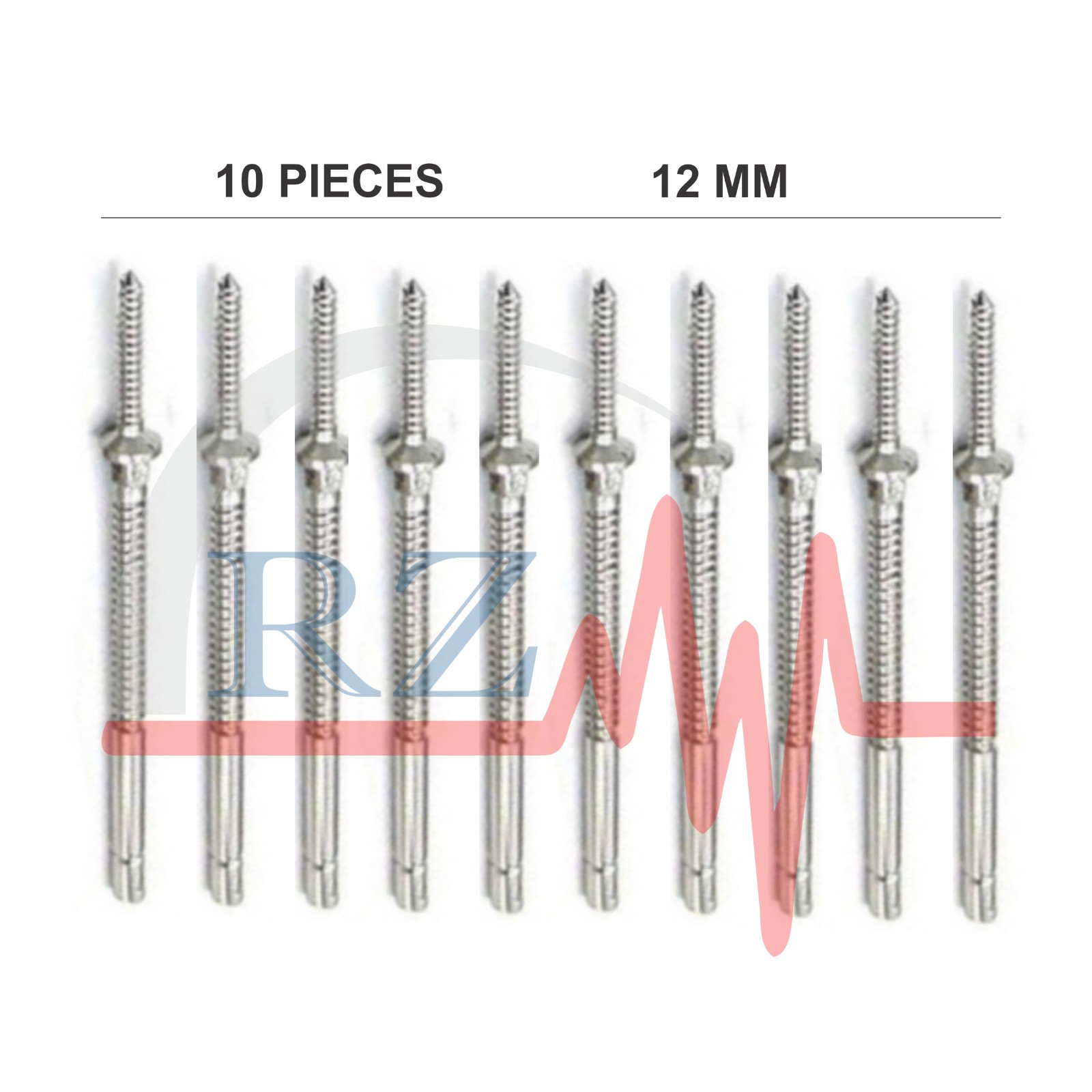 10 PIECES SCREW PINS (12MM) OF CASPAR CERVICAL DISTRACTOR LIFT NEUROSURGICAL