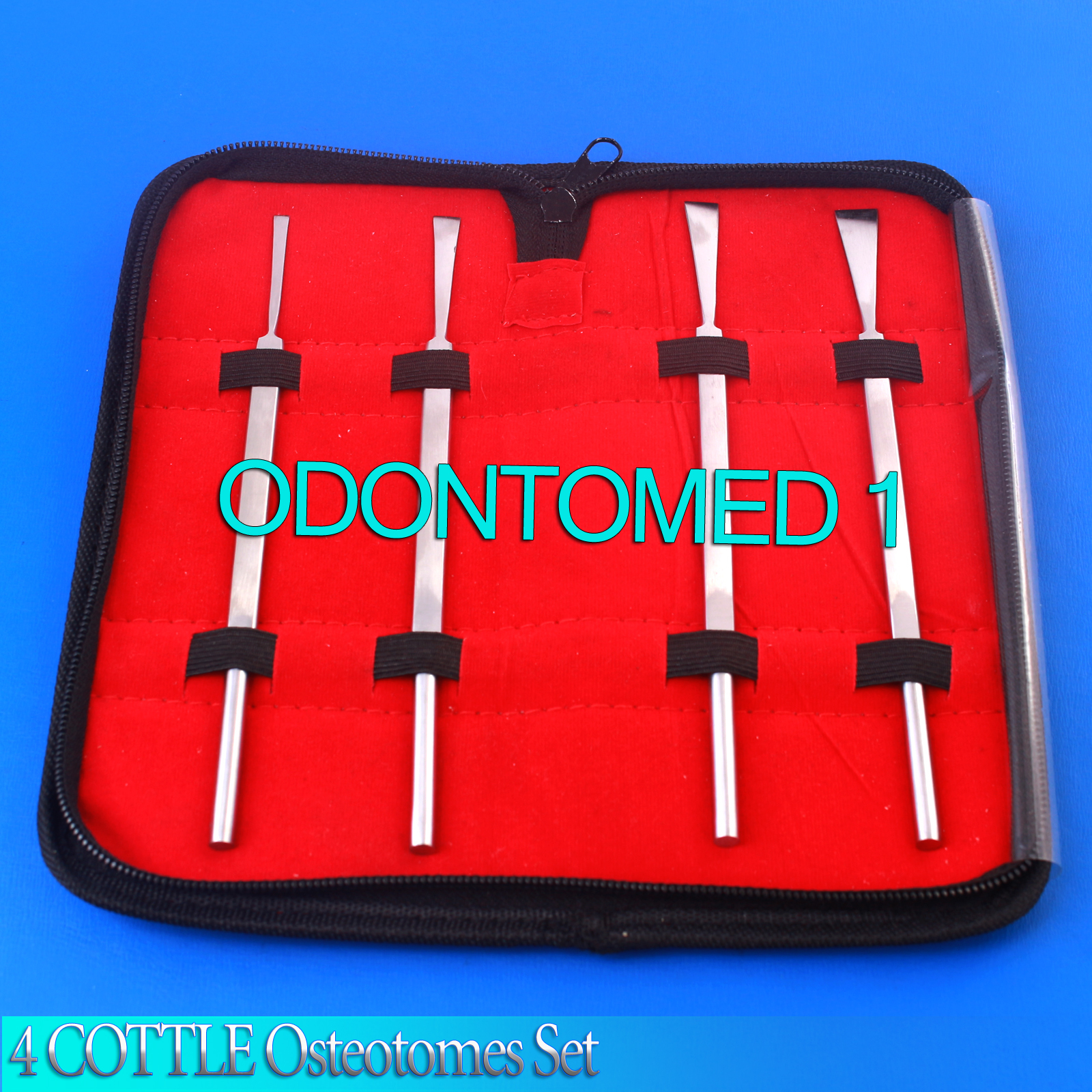 4 COTTLE Osteotomes Set ENT Surgical Dental Instruments