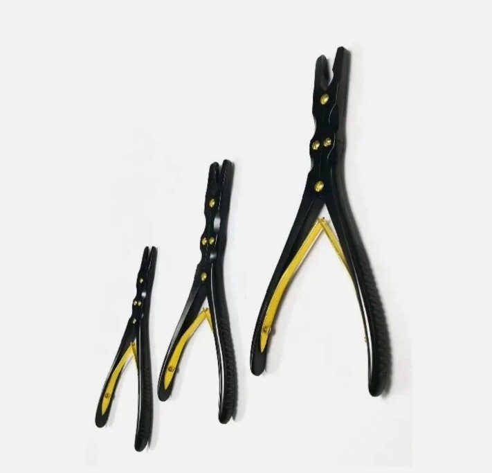 Orthopedic Bone Nibbler Rongeur Compound Action 3 pieces Set 7″ 8″ 9″ black