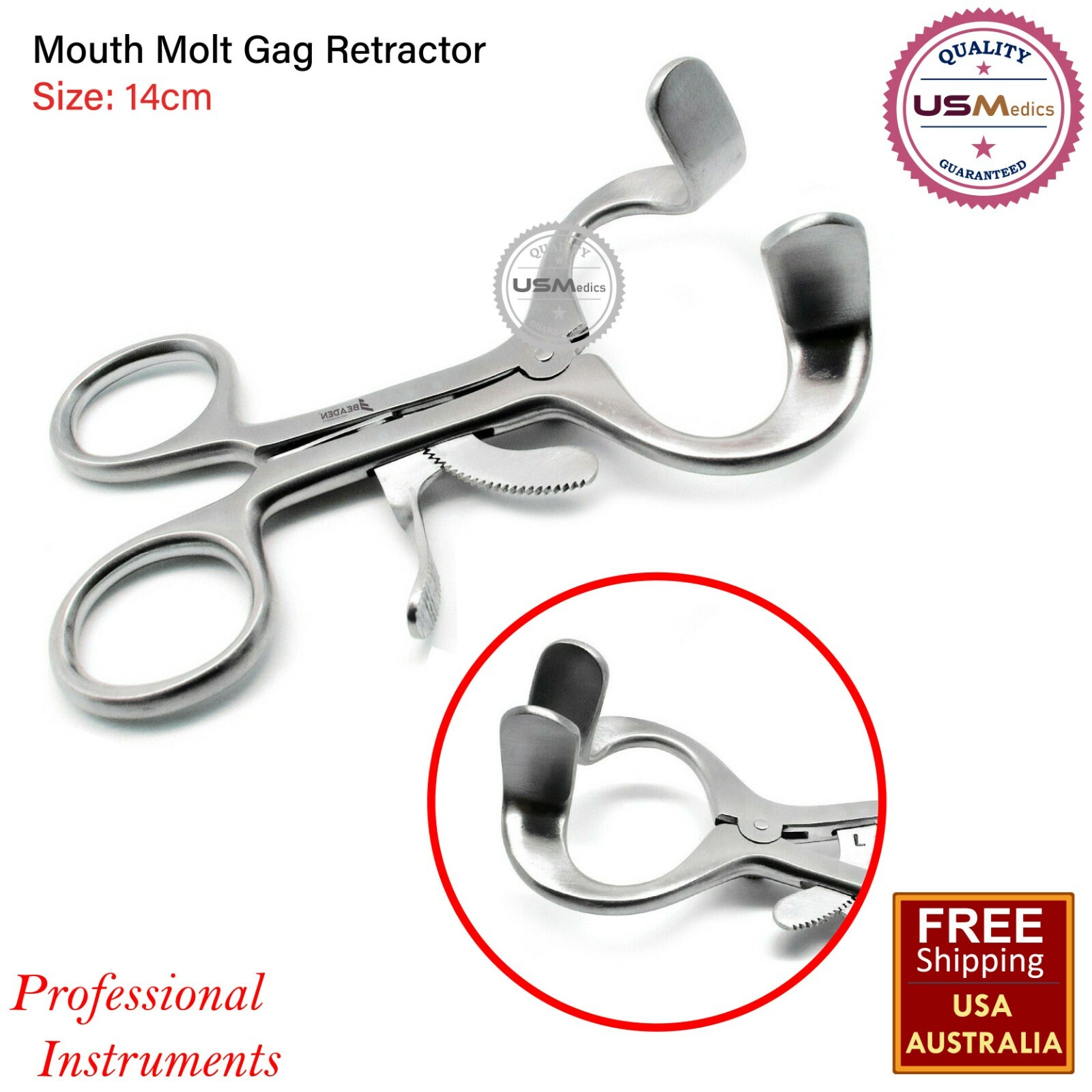 Dental Mouth Molt Gag Retractor Spreader Dental Surgical Instruments Beaden®