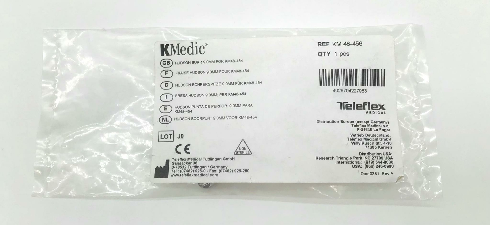 KMedic KM48-456 Hudson Burr 9mm for KM48-454