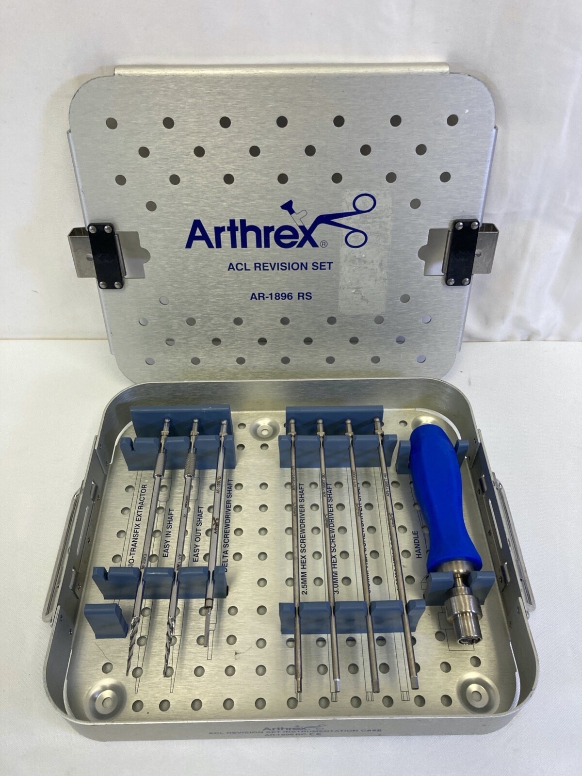 Arthrex AR-1896RS ACL Revision Set Removal Instruments Orthopedics Arthroscopic