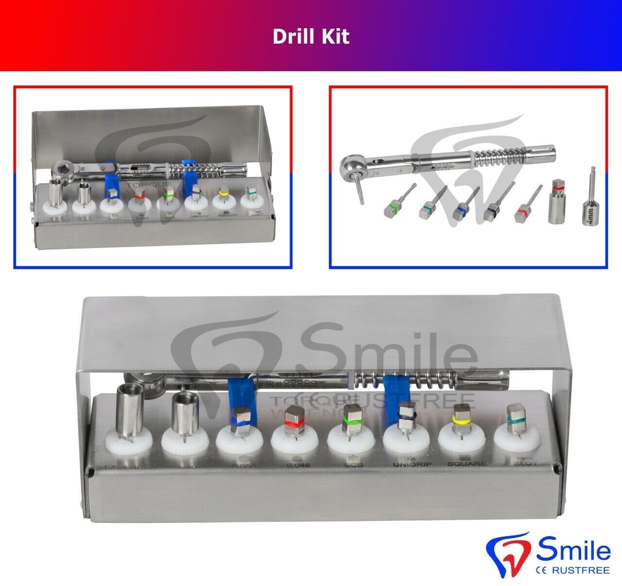 Dental UK Mini Zimmer Astra System Dental Implants Prosthetic Drivers Kit USA