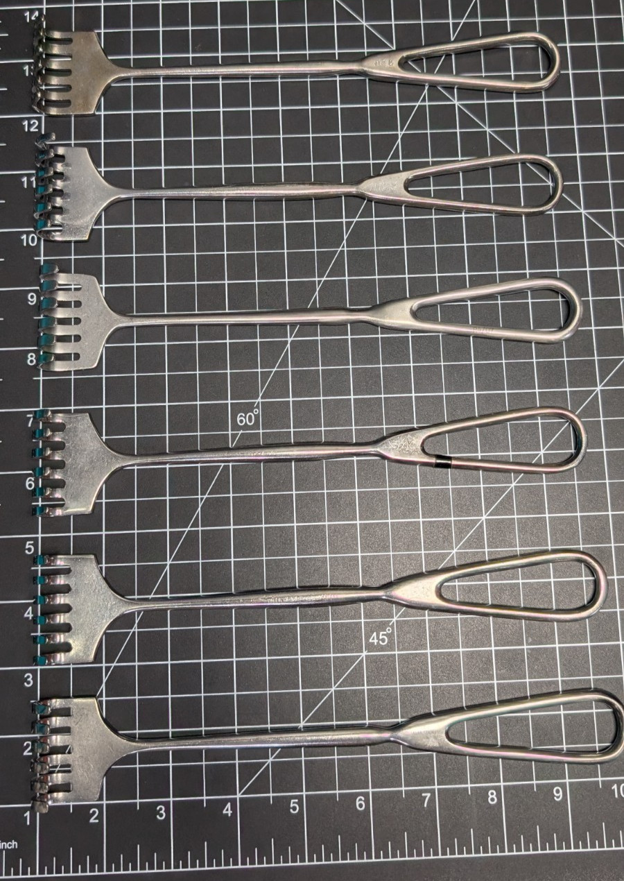6x Weck 481366, Sklar Volkman Retractors 6-Prong Blunt, 8-3/4″ jarit 200-298