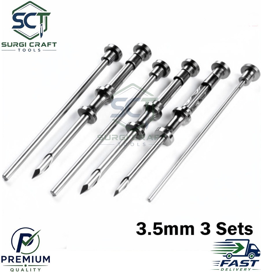 3 sets HRT Trocar 3.5mm Hormone Replacement Pellet Insertion Trocars