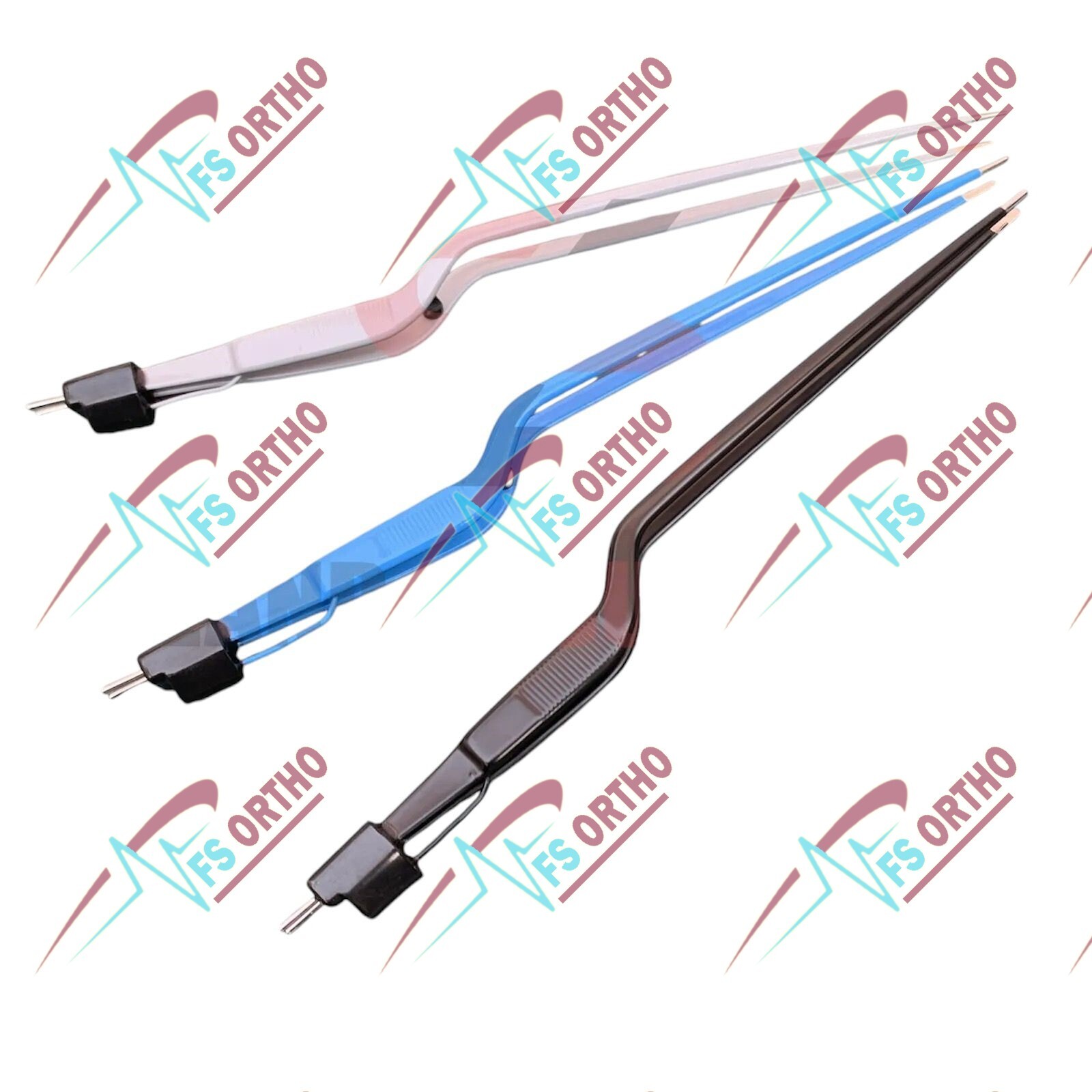Bayonet US Bipolar Forceps Insulated Set Coagulating, Irrigating Bipolar Forceps