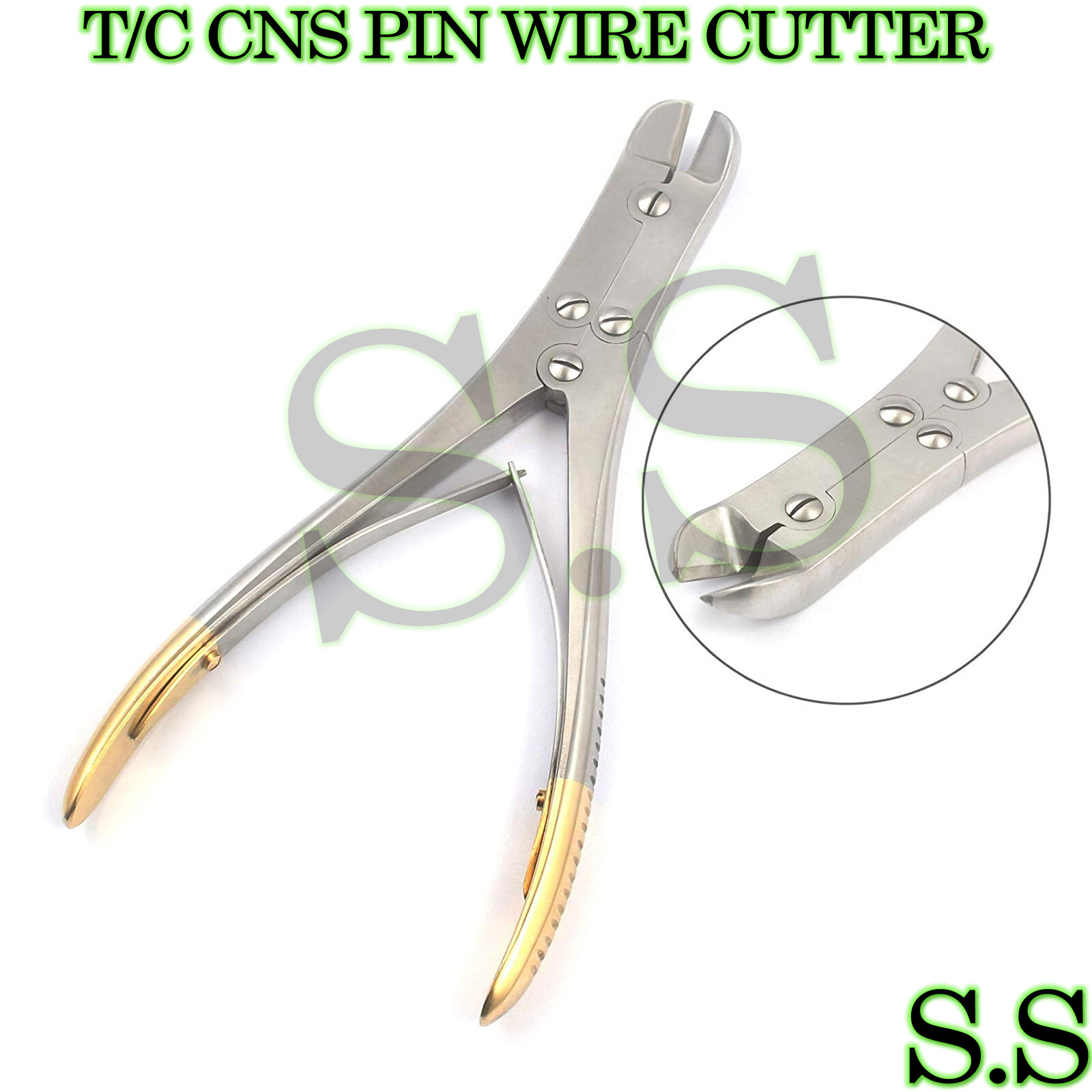 TC CNS Pin & Wire Cutter 7″ Angled Surgical Orthopedic Instruments