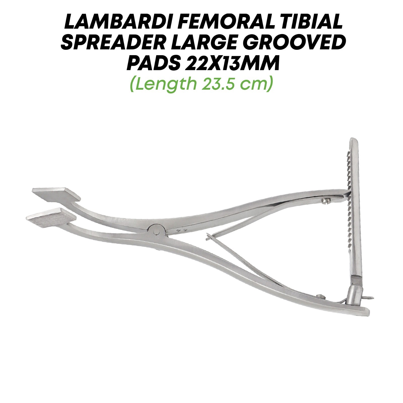 Lambardi Femoral Tibial Spreader Large Grooved Pads 23.5 cm Surgical Instruments