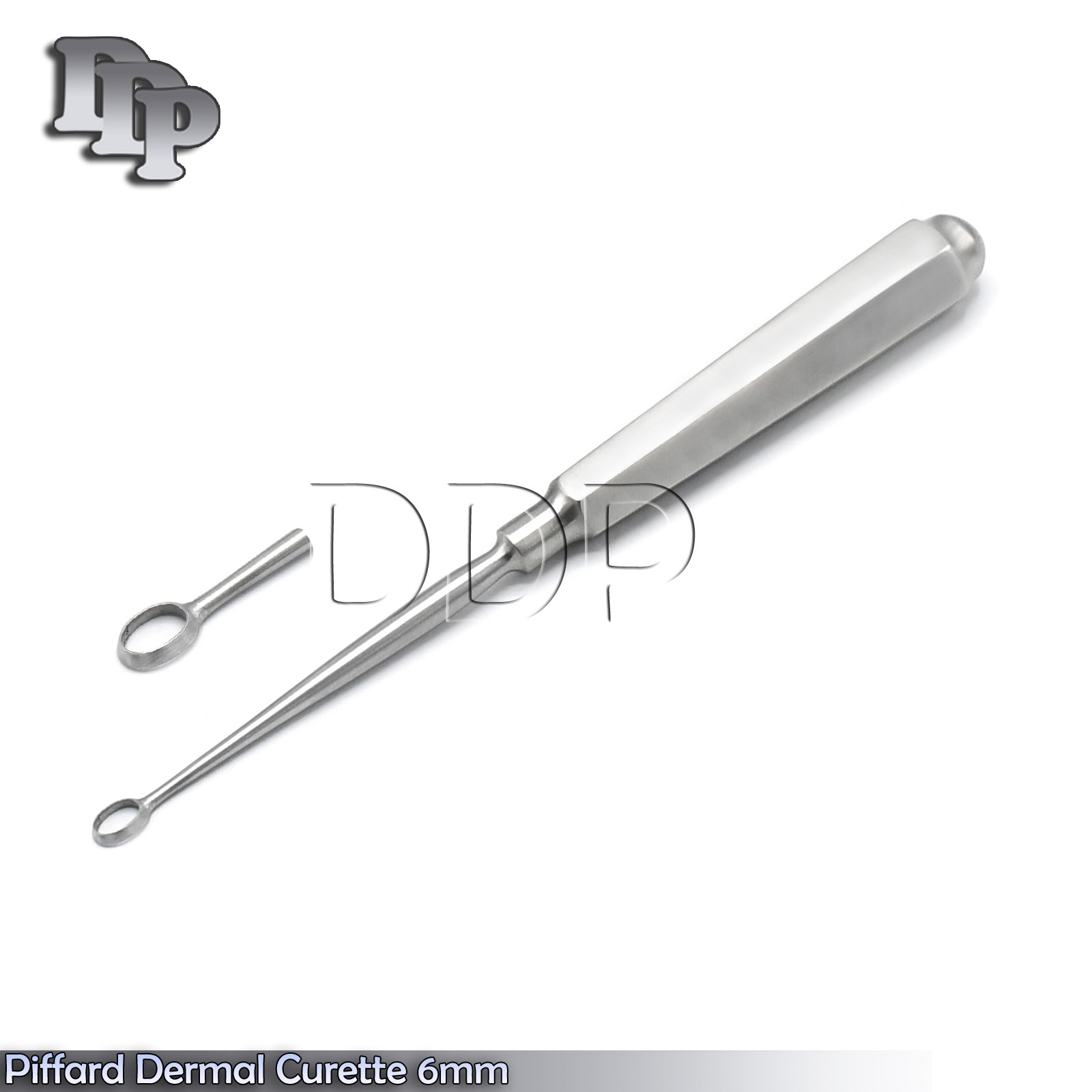 Piffard Dermal Curettes 6MM Oval Shape Cup 6 1/4″ Surgical Instruments