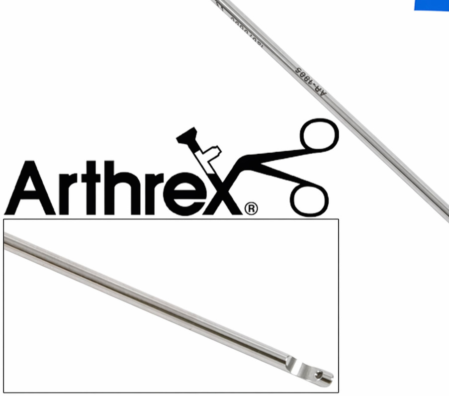 Arthrex AR-1305 Single Hole Knot Pusher With Closed End & Thumb Ring 8.25″