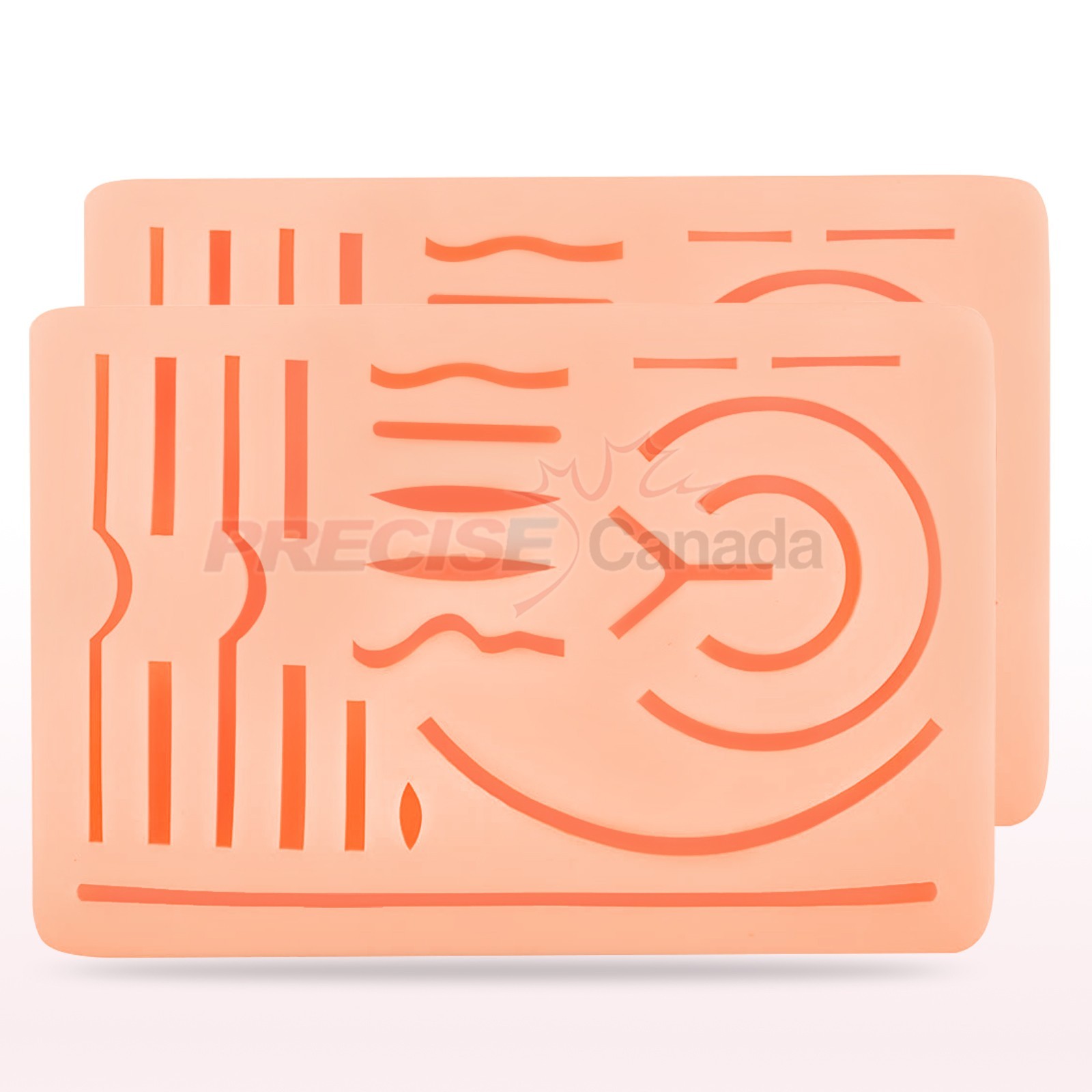 2 Pcs 3 Layers w/20 Wounds for Training Students Silicon Skin Suture Pad DS-1365