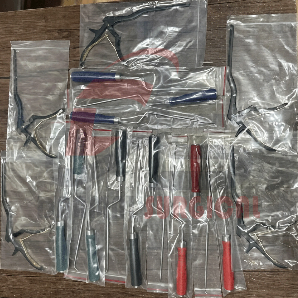 MIS Lumbar Spine Surgery Lumbar 17 Pcs Set Curettes & Kerrison Rongeur Precision