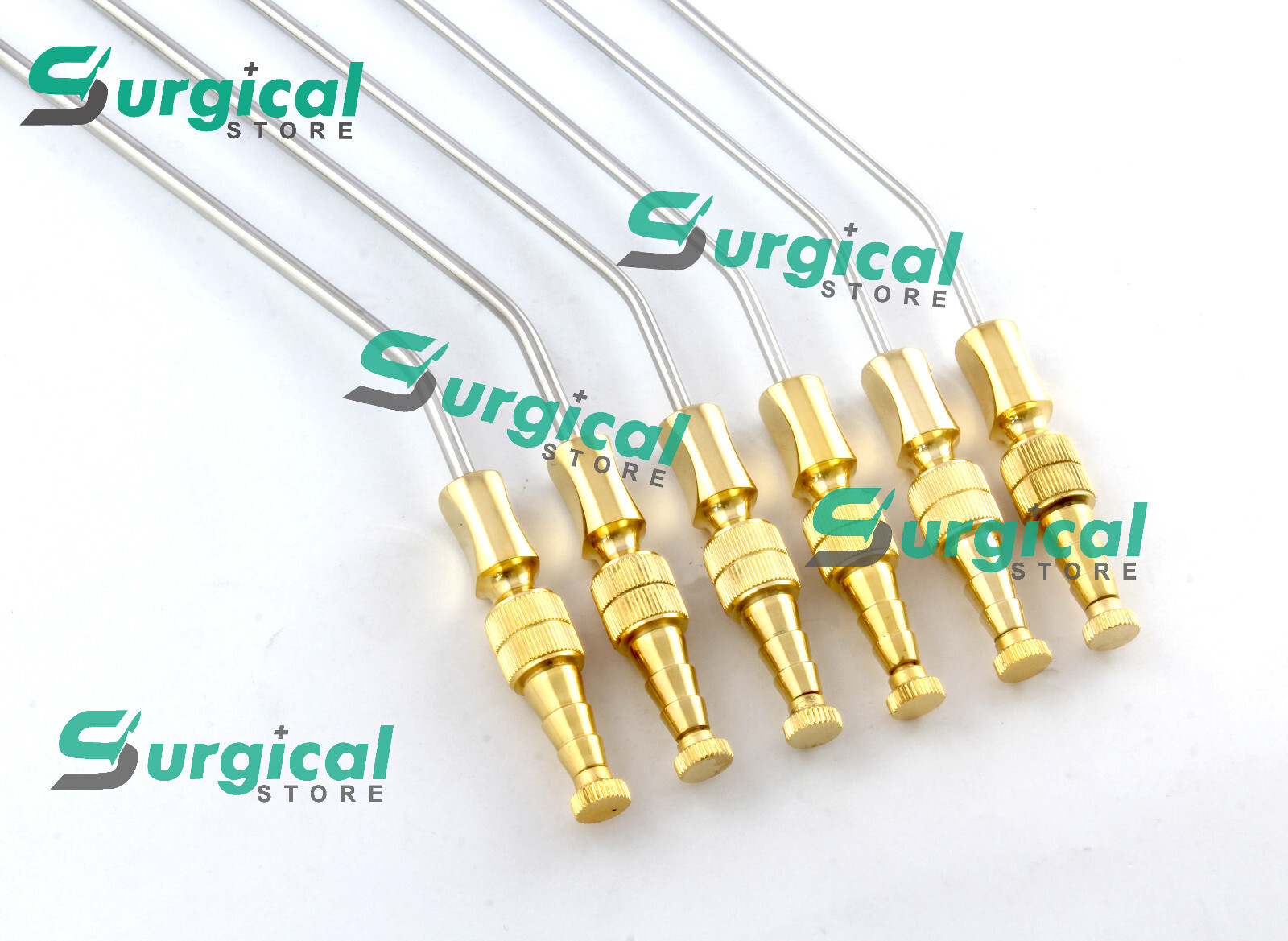 Frazier Suction Tubes Gold & Silver 4,to 12 6 PCs Set By Surgical Store