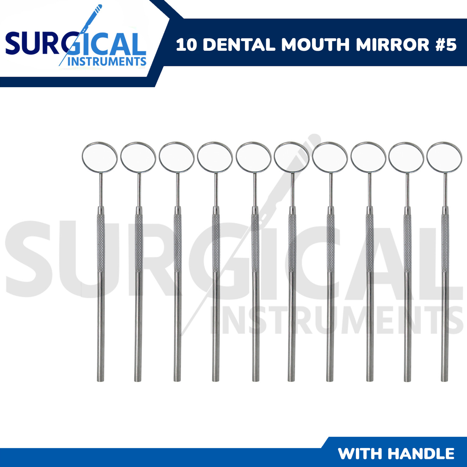10 Dental Mirrors Stainless Steel Surgical Instruments German Grade Stainless