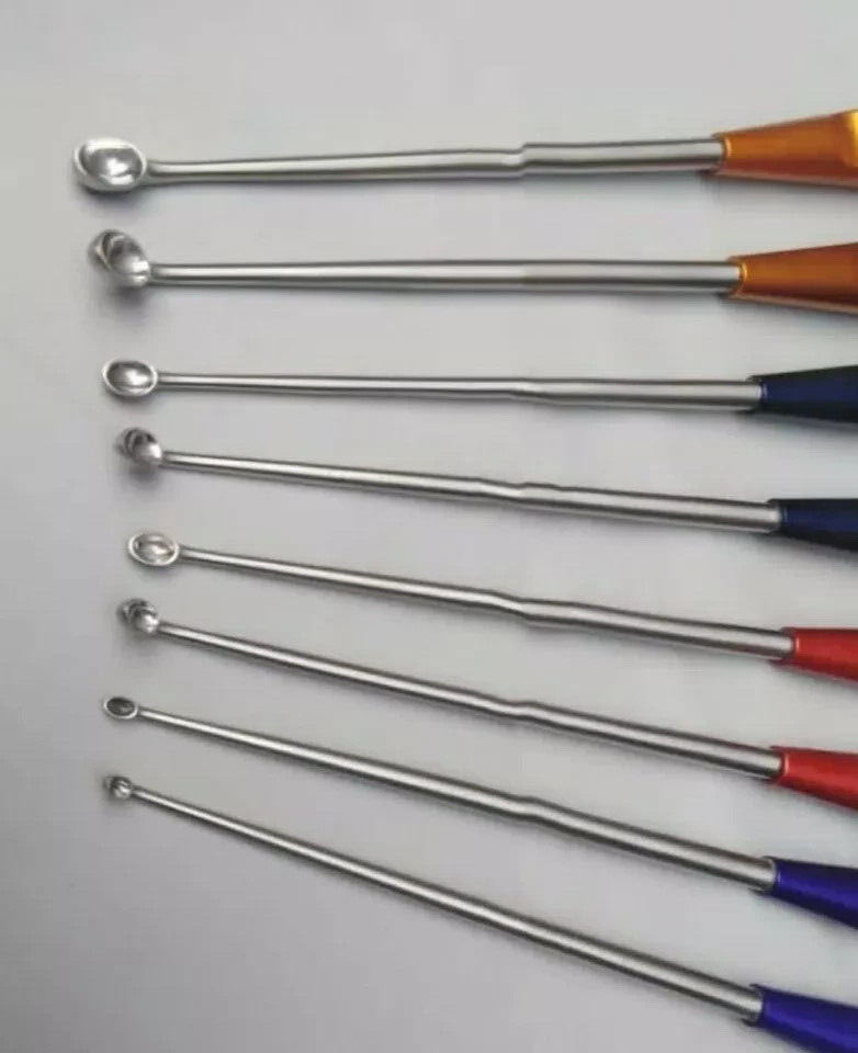 8 pcs set Volkmann Bone Curette Orthopedic Sharp Spoon Surgical Instruments