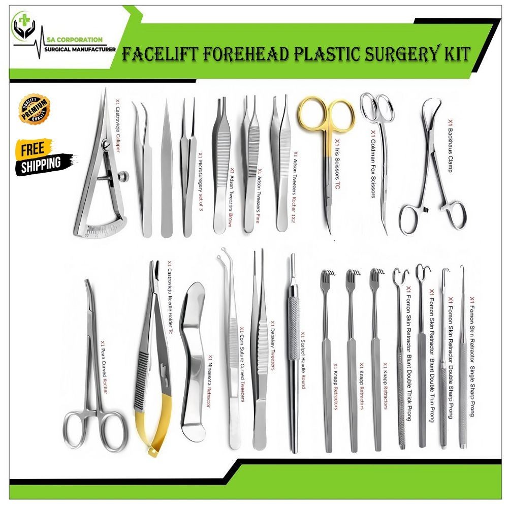 Facelift Plastic Surgery kit Forehead Microsurgery Set Surgical Instruments