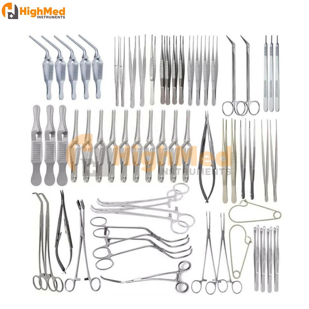 Major Vascular Surgery Specialty Surgical Instrument Set of 61 Pcs