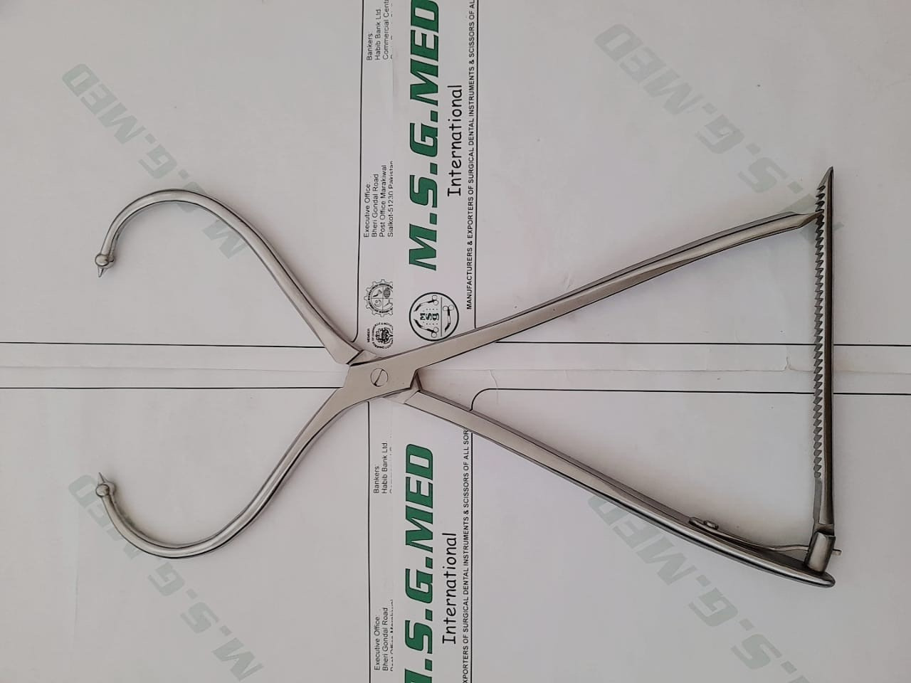 Spinal Surgery Bone Reduction Forceps With Points Orthopedic Clamps X Large