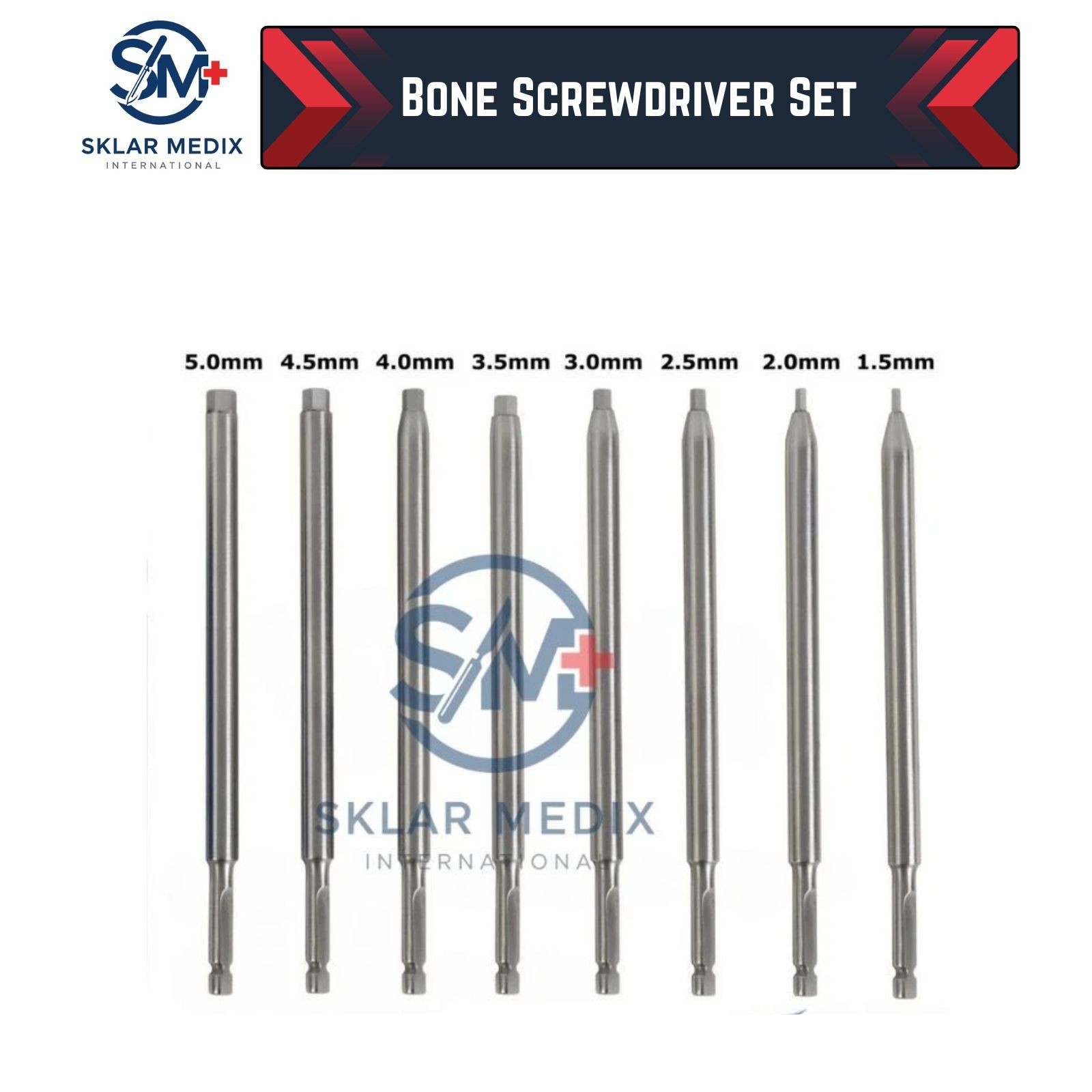 Orthopedic Bone Screwdriver Set With Quick Coupling Handle Surgical Instruments