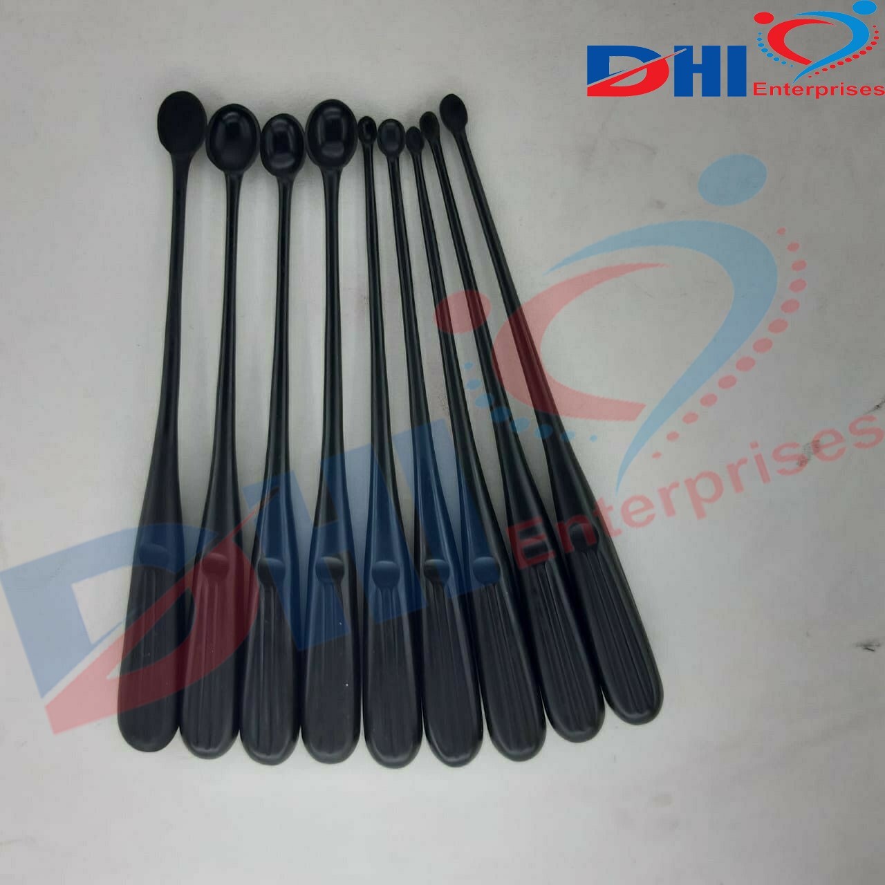 Volkmann Bone Curette Black Coated Set of 9 PCs Orthopedic Surgical Instruments