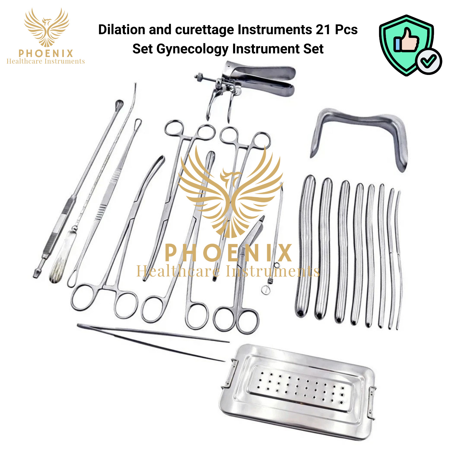 Dilation and curettage Instruments 21 Pcs Set Gynecology Instrument Set