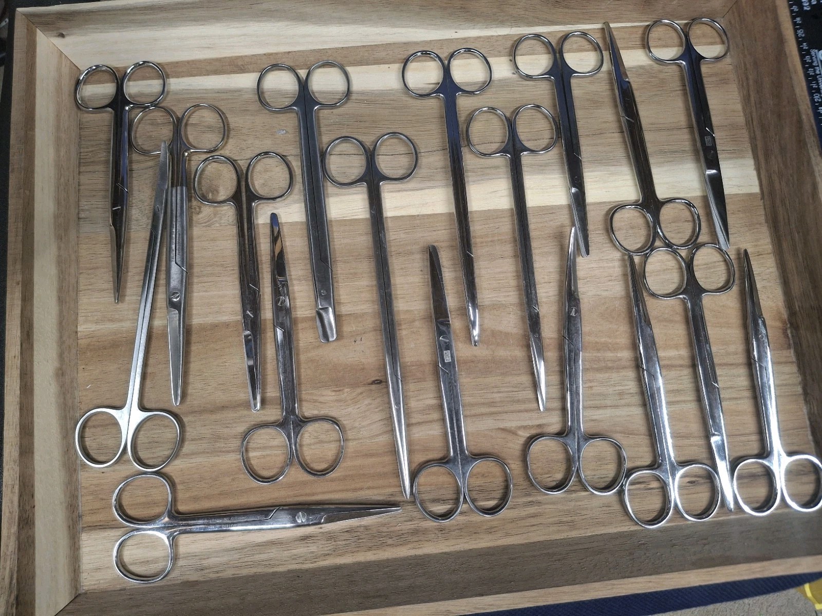 Assorted lot of 18 V. Mueller Dissecting Scissors Beveled Curved-Straighed