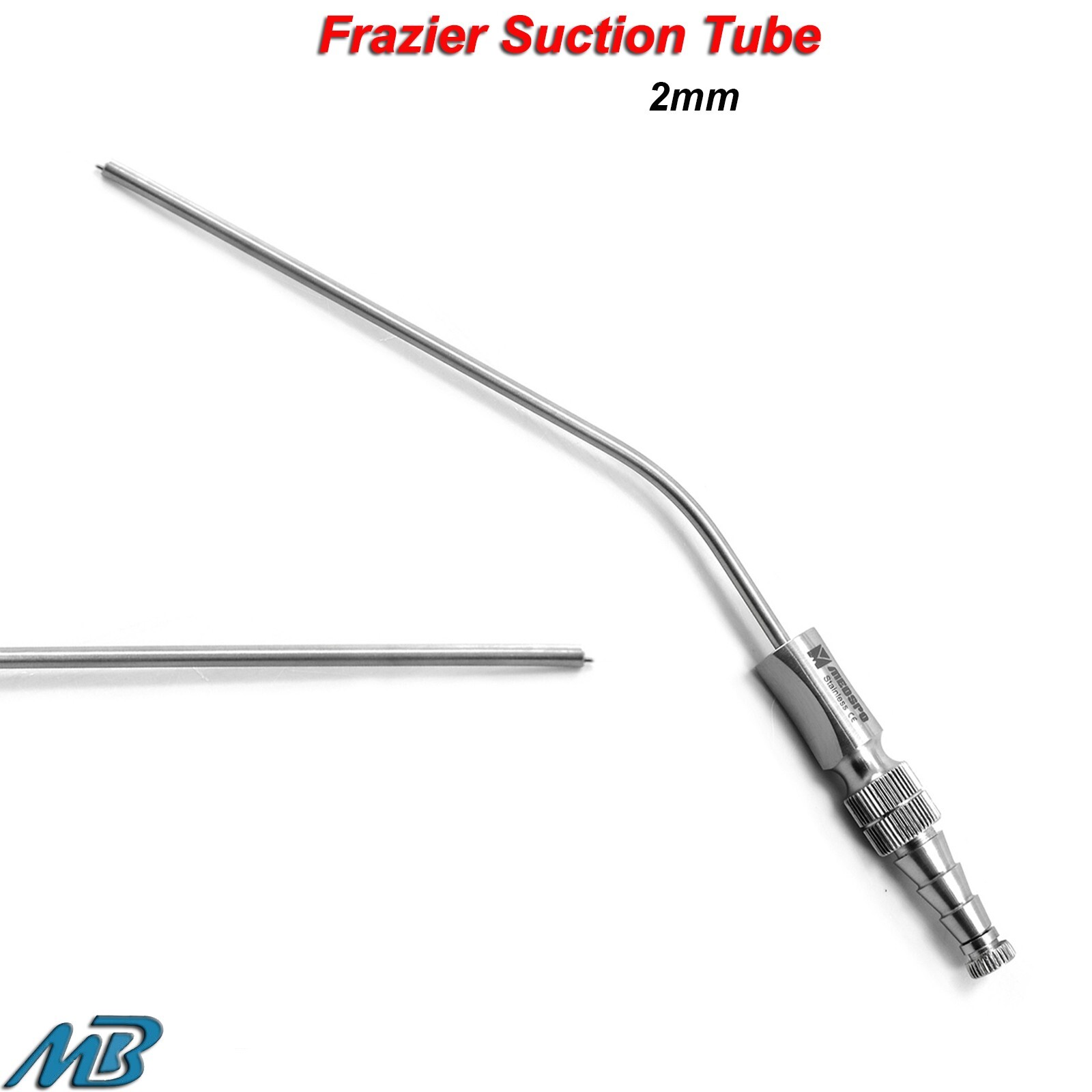 Frazier Suction Surgical Tube Aspirator 2mm Diagnostic Instruments Neurosurgery