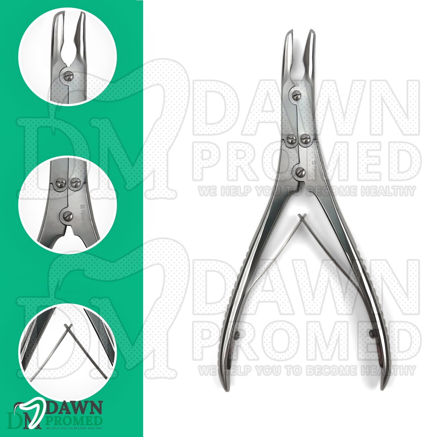 Ruskin Bone Rongeur Curved 3mm Bite 6″ Orthopedic Surgical Instrument German Gr