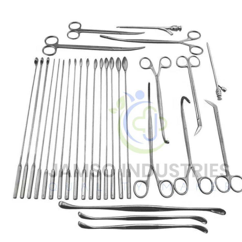 General Surgery Cholecystectomy Surgical Instrument Set of 25 Pieces