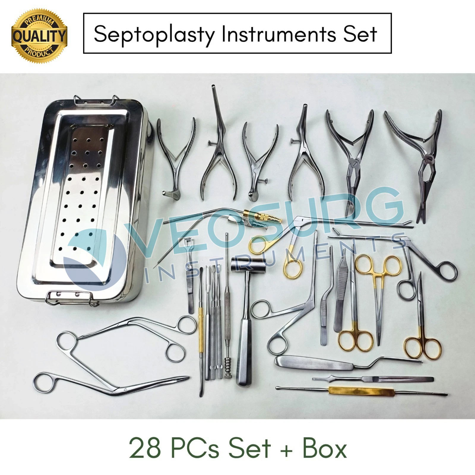 Septoplasty Instruments Set of 28 Pcs – Nasal Surgery Tool Set A+ German Quality