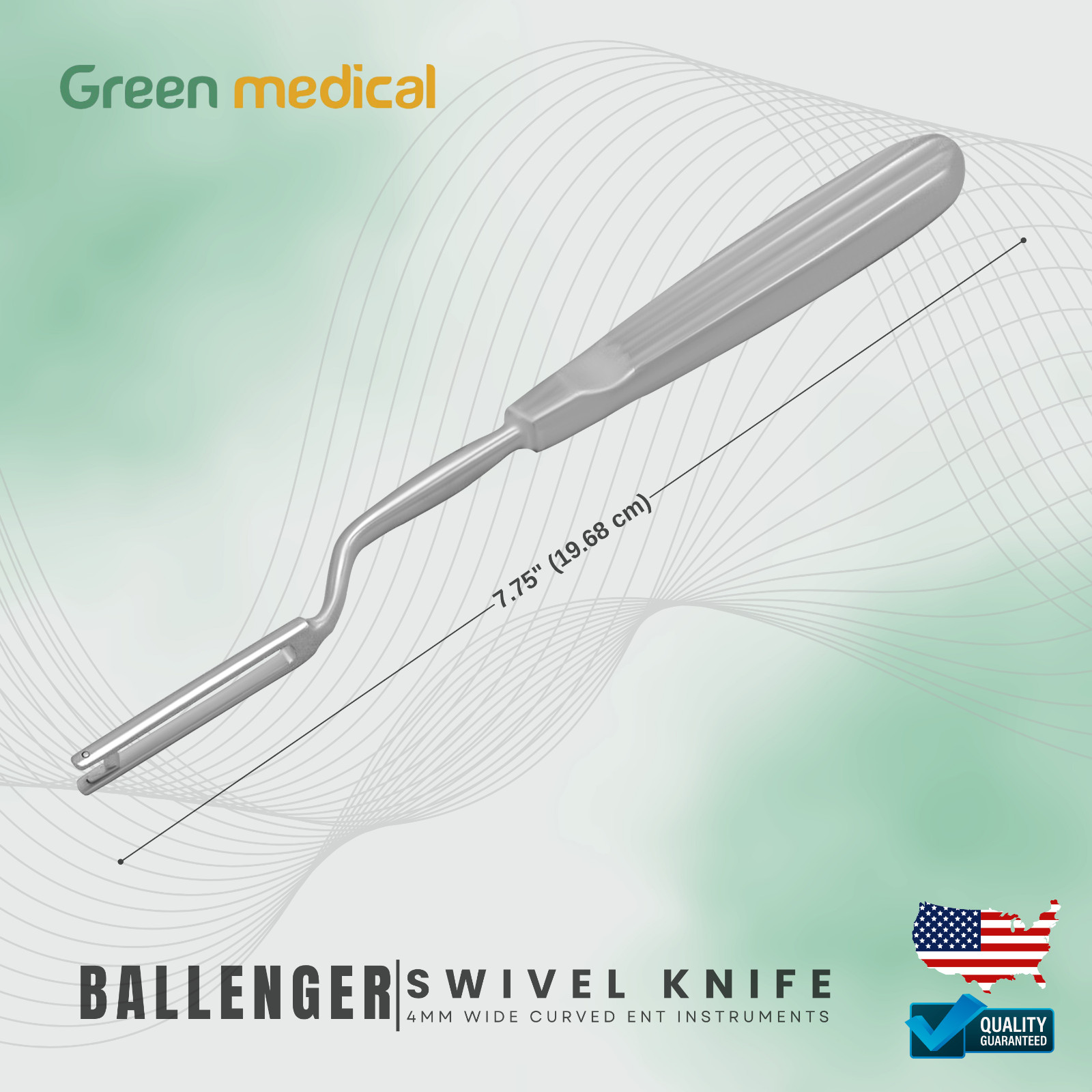 Ballenger Swivel Knife 4mm Straight & Curved ENT Surgical Instruments