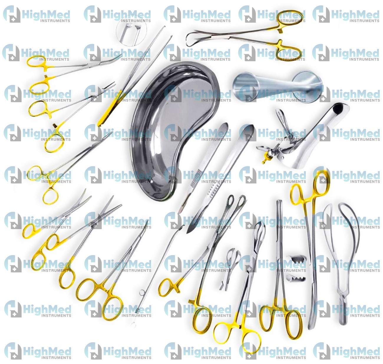 Basic Delivery Set – 20 Pcs Gynecology Surgical Instrument German-Grade