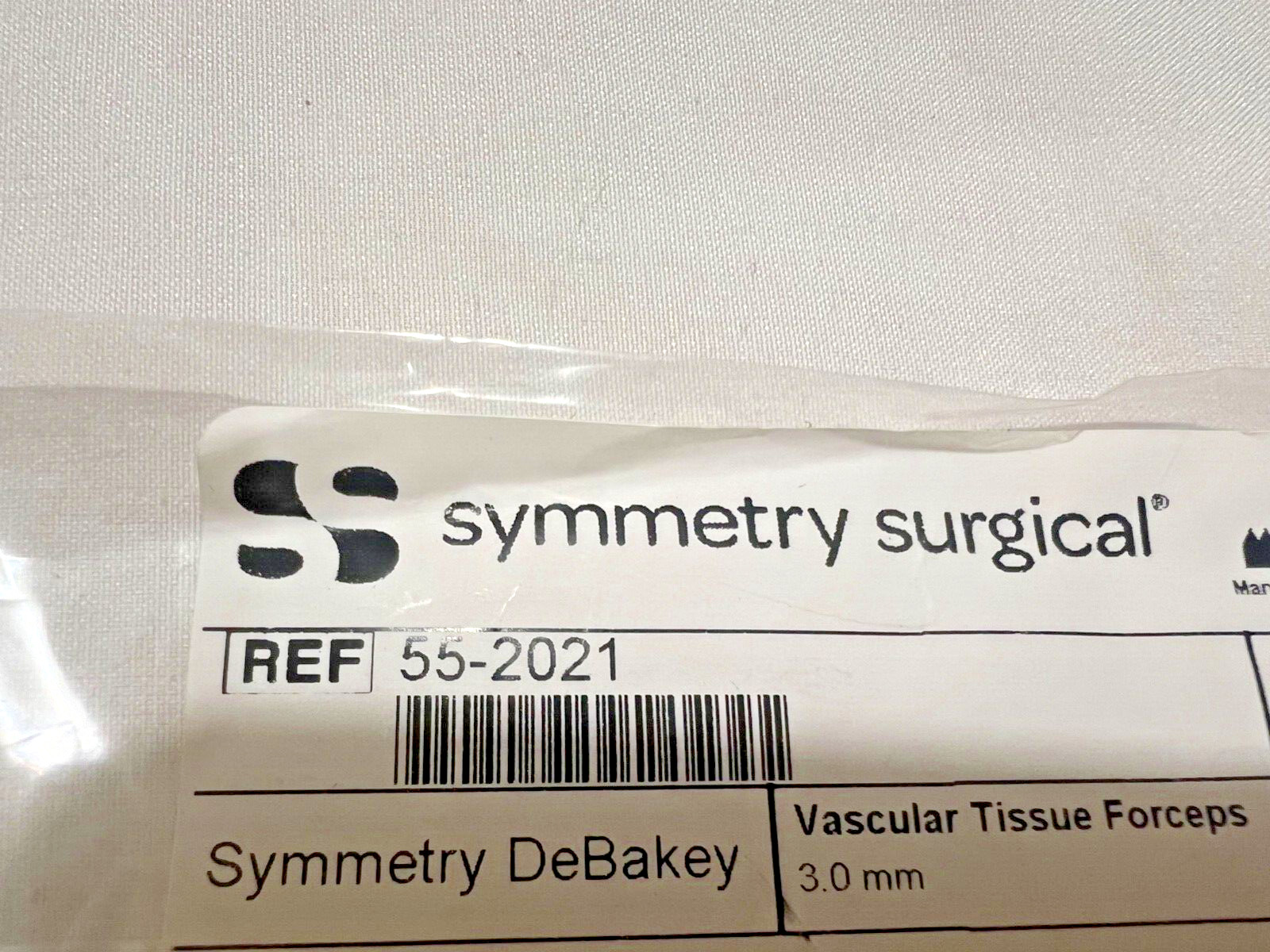 Symmetry Surgical 55-2021 DeBakey Vascular Tissue Forceps 3mm X 12″ Length