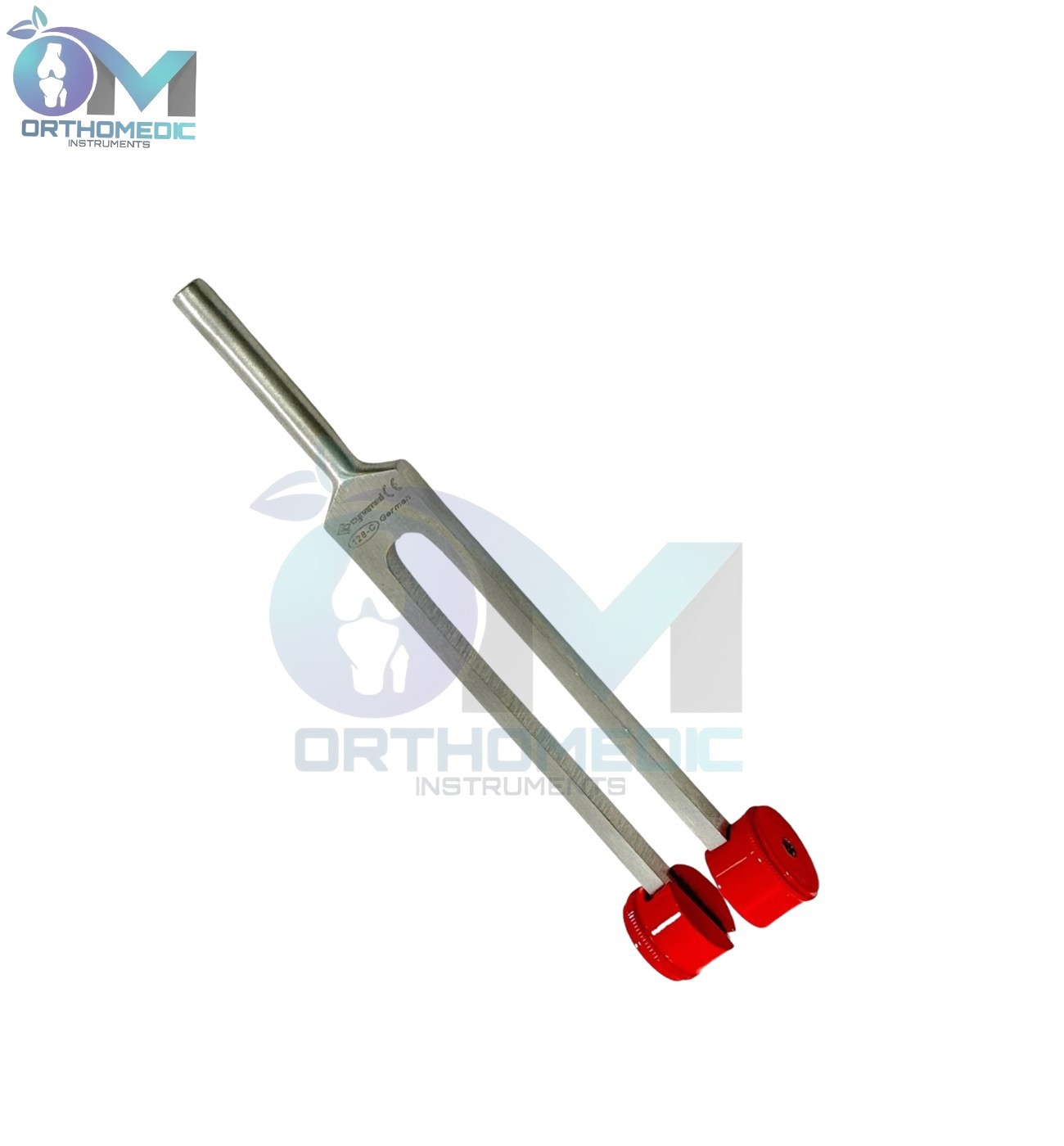 PREMIUM RED Tuning Fork With Weights – C 128 – SURGICAL MEDICAL INSTRUMENTS
