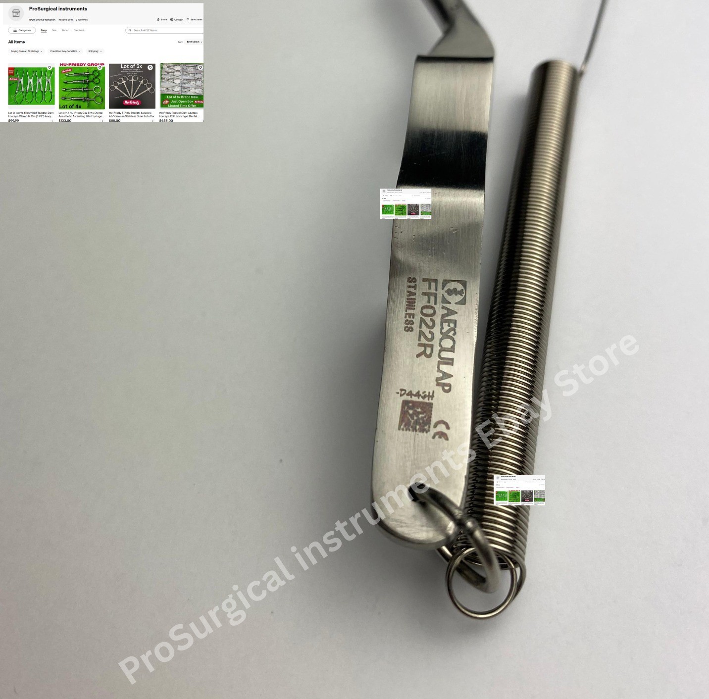 Aesculap Yasargil Spring Hook large 2 prongs sharp FF022R Surgical Orthopedic