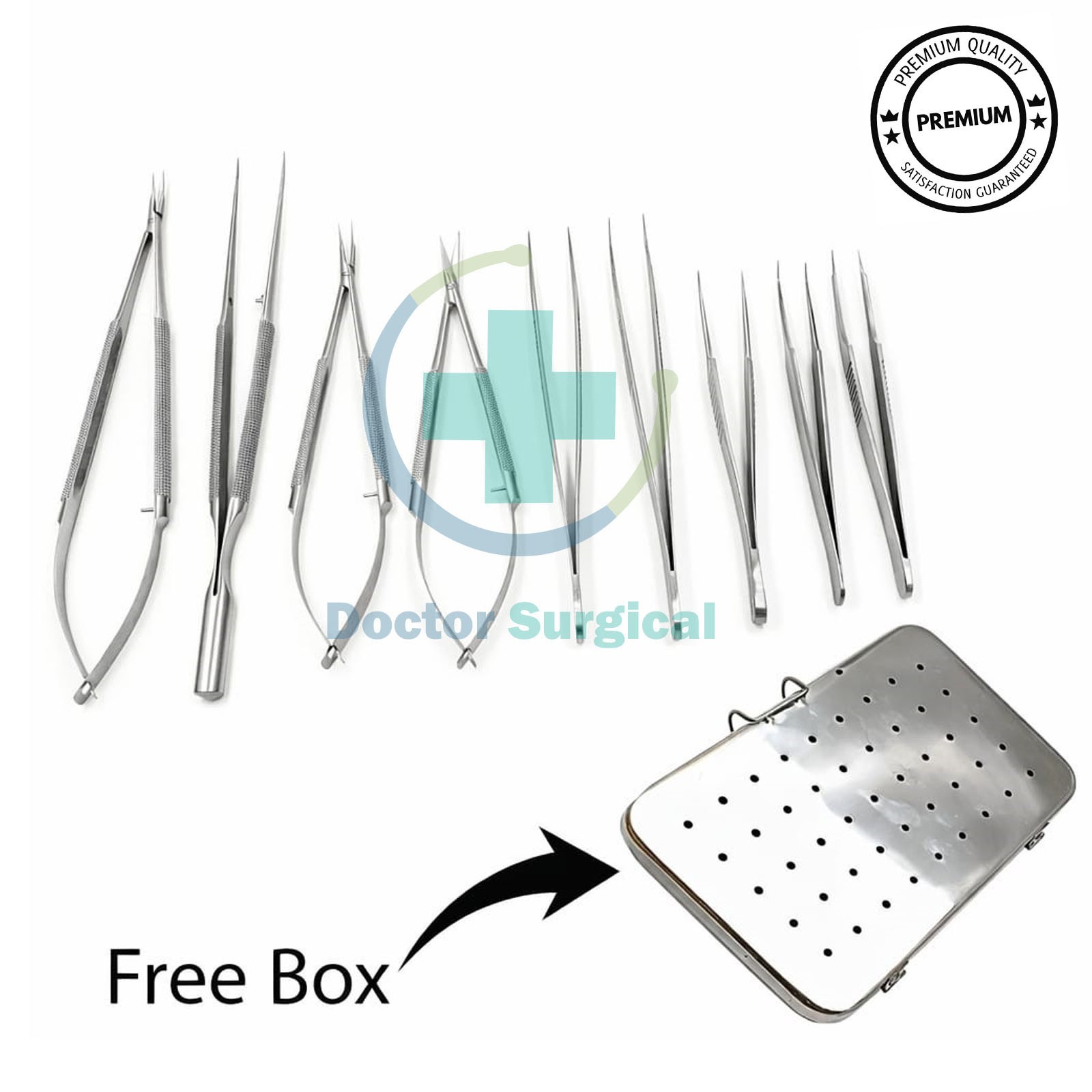 Micro Surgical Instruments Set Micro Surgery Set with free box